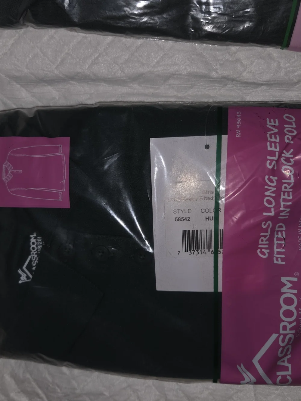 Bundle of 2 Uniforms Classroom Girls Green Long Sleeve Shirts Polo Size XL 18/20